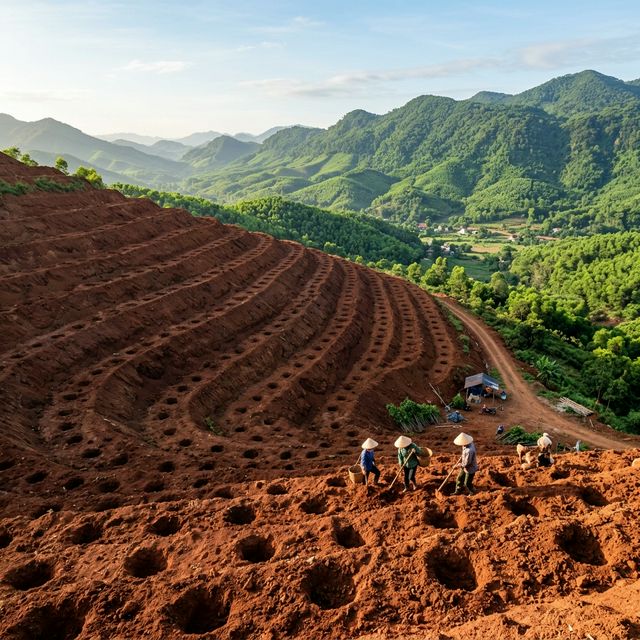 Cách Làm Đất Bậc Thang Trồng Keo Lai Trên Đồi Dốc